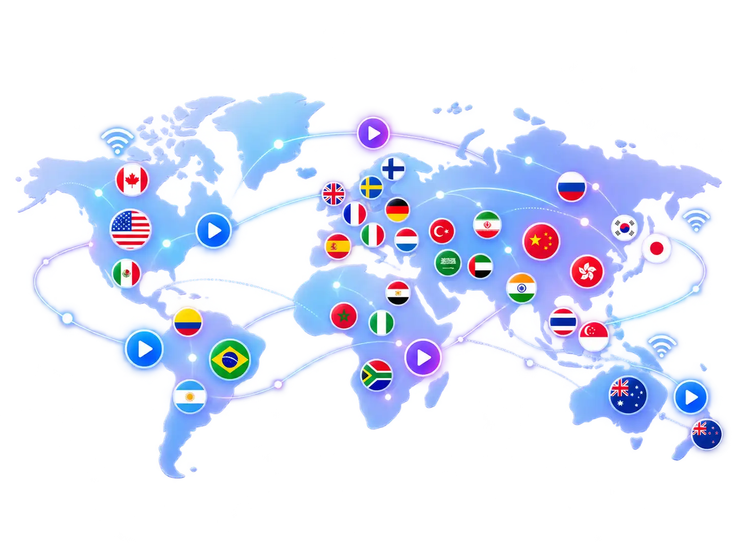 Digiso IPTV international channels world map coverage